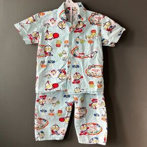 1974 Hanuman vs 7 Ultraman Kids Pajamas 4-6y Japanese Superhero Sompote Sands